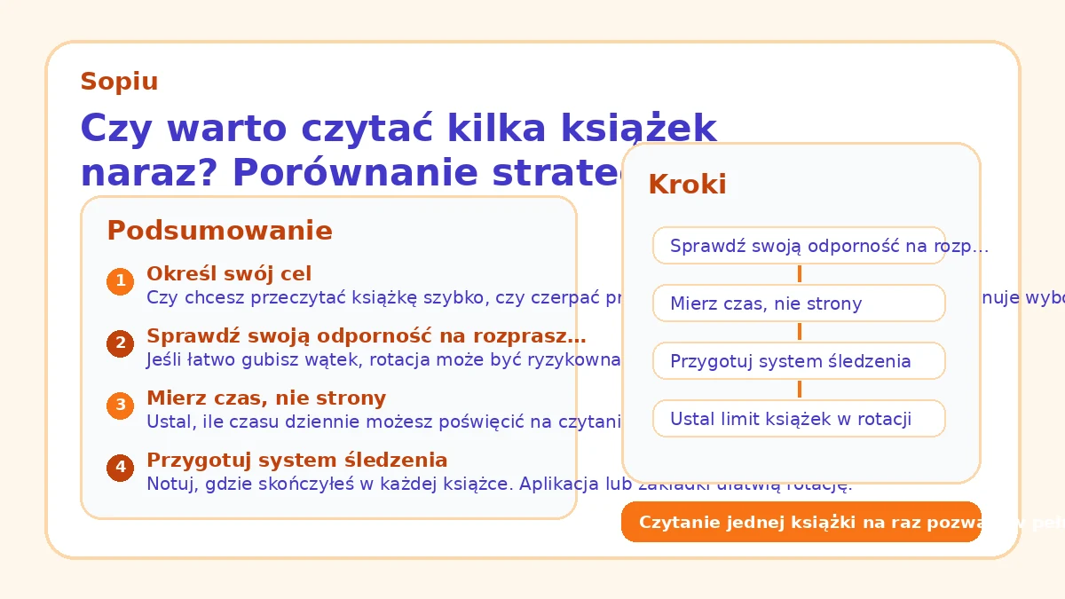 Czy warto czytać kilka książek naraz? Porównanie strategii