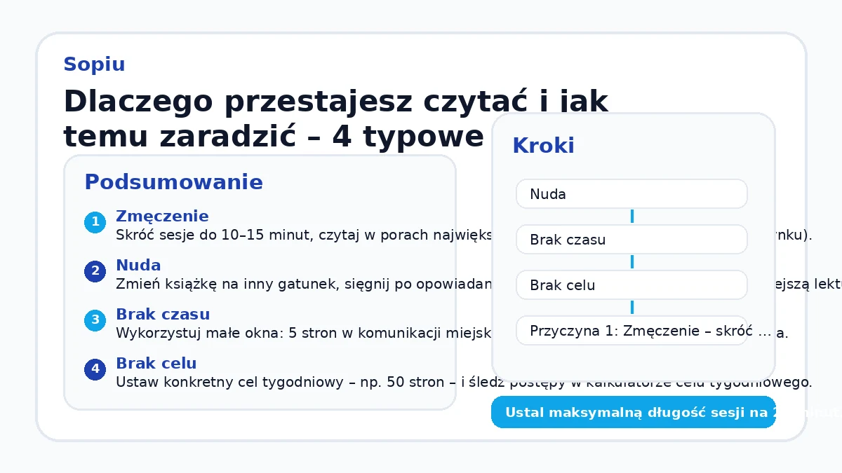 Dlaczego przestajesz czytać i jak temu zaradzić – 4 typowe sytuacje