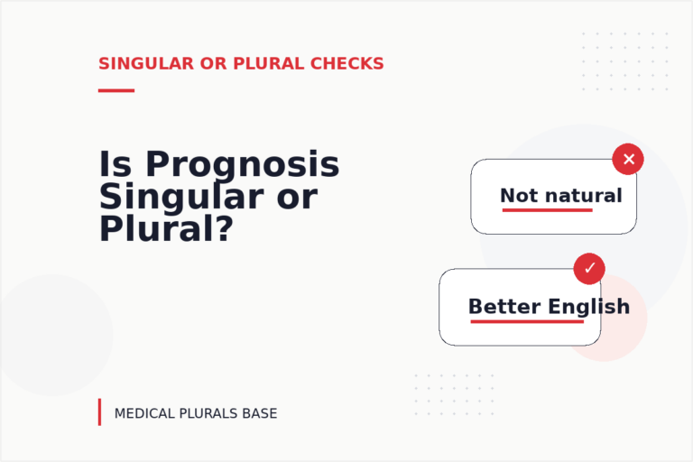 Is Prognosis Singular or Plural? Is Prognosis Singular or Plural?