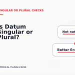 Is Datum Singular or Plural?