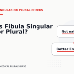 Is Fibula Singular or Plural?