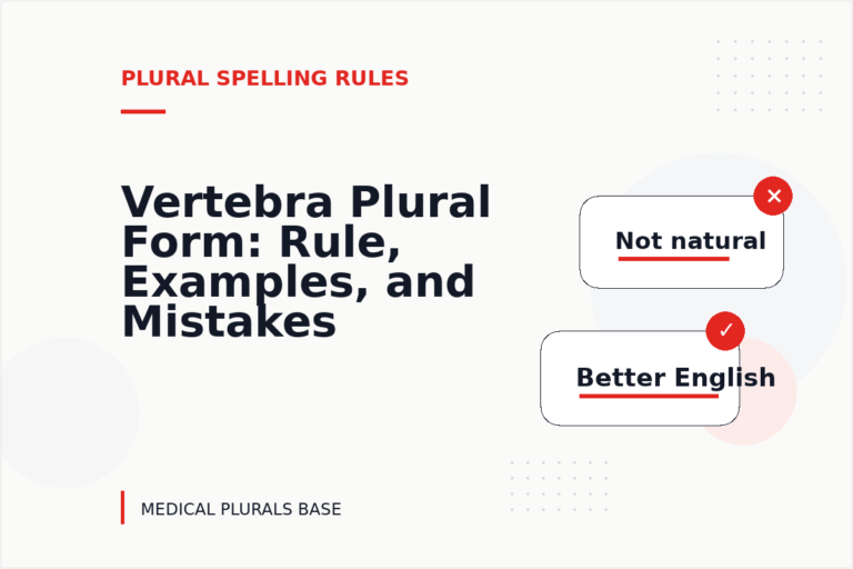 Vertebra Plural Form: Rule, Examples, and Mistakes Vertebra Plural Form: Rule, Examples, and Mistakes