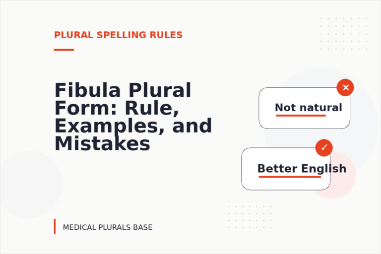 Fibula Plural Form: Rule, Examples, and Mistakes Fibula Plural Form: Rule, Examples, and Mistakes