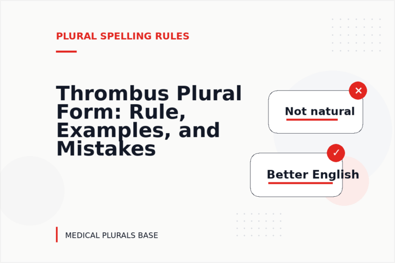 Thrombus Plural Form: Rule, Examples, and Mistakes Thrombus Plural Form: Rule, Examples, and Mistakes