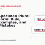 Specimen Plural Form: Rule, Examples, and Mistakes