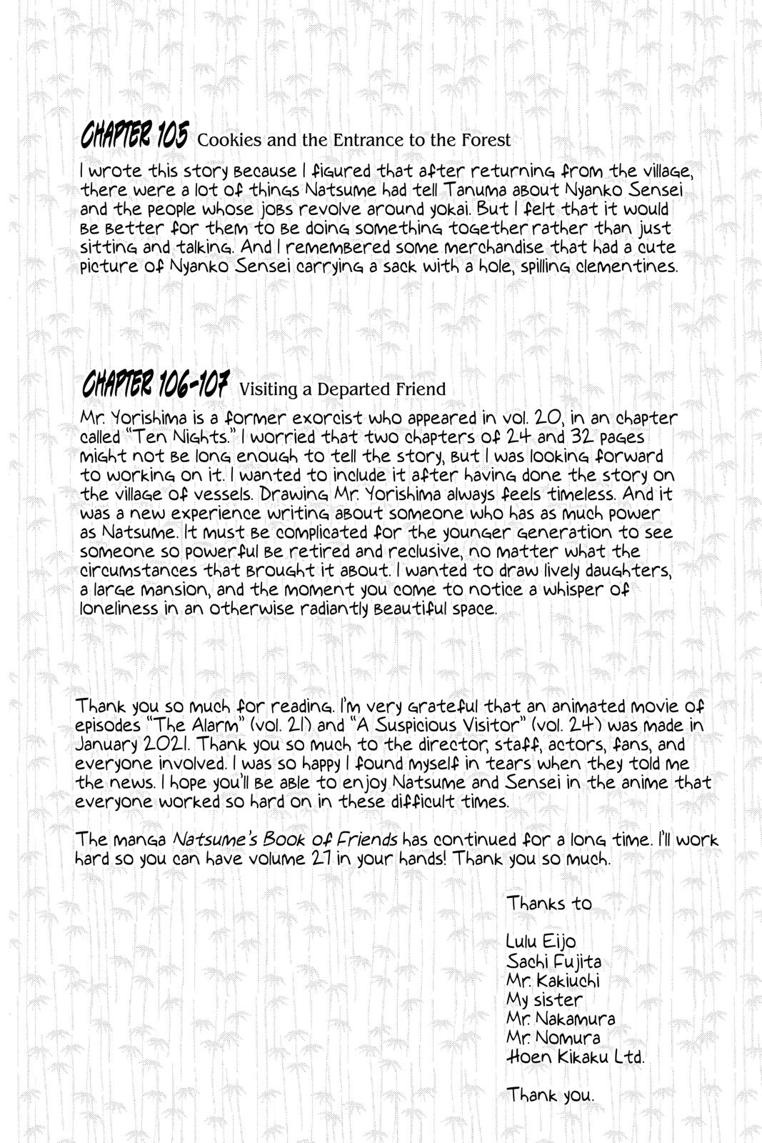 Natsume Yuujinchou Chapter 107 Page 2